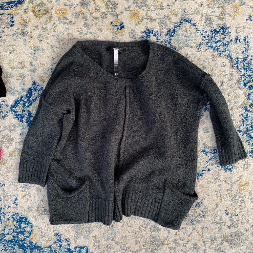 Kensie Charcoal Sweater Size M